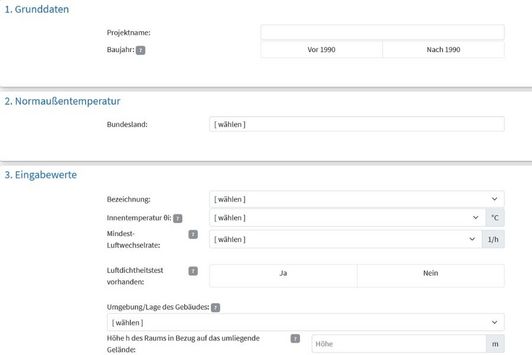 Heizleistungsrechner